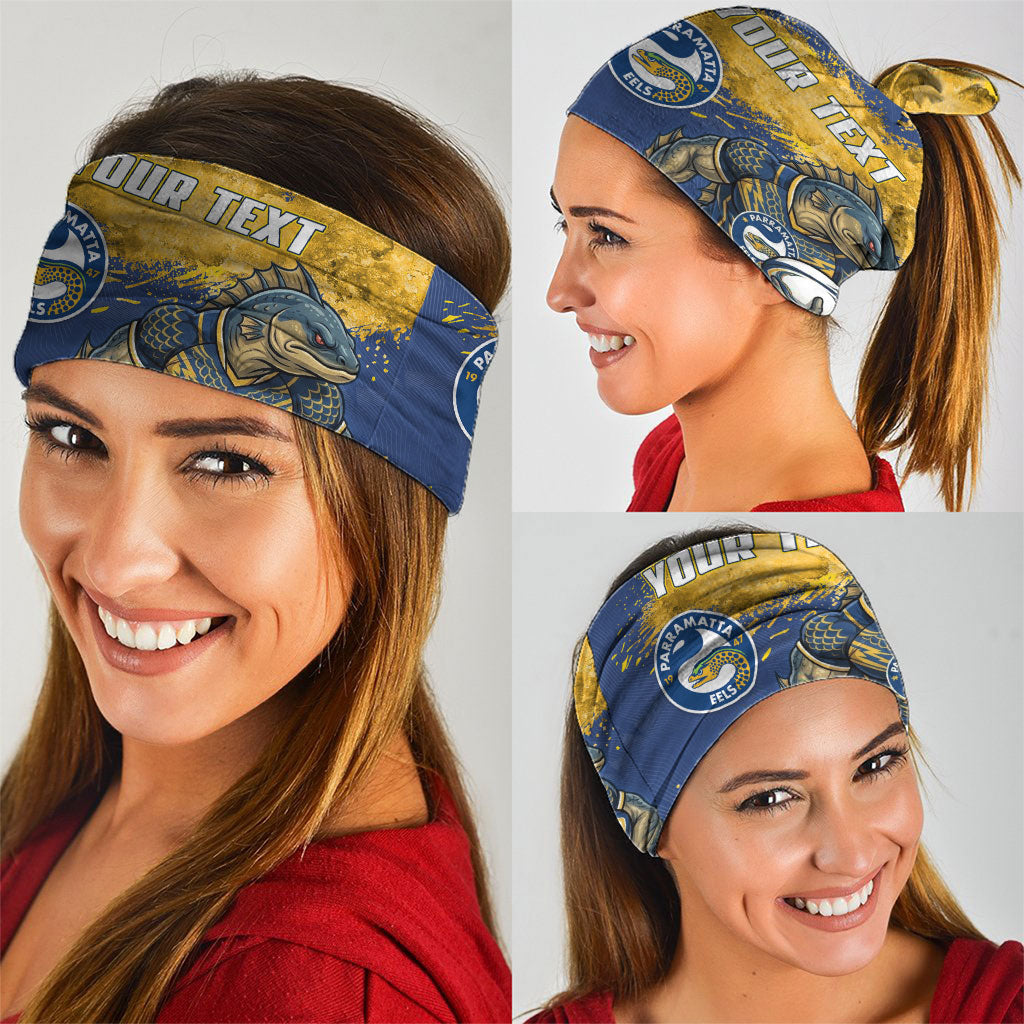 Personalised Parramatta Eels Rugby Neck Gaiter Eel Mascot - Sporty Splash Art Style