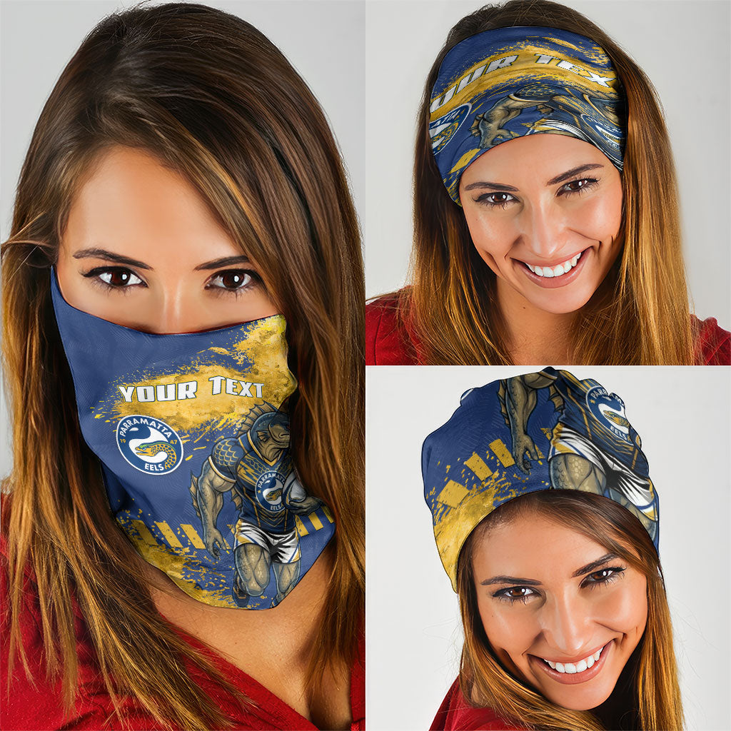 Personalised Parramatta Eels Rugby Neck Gaiter Eel Mascot - Sporty Splash Art Style