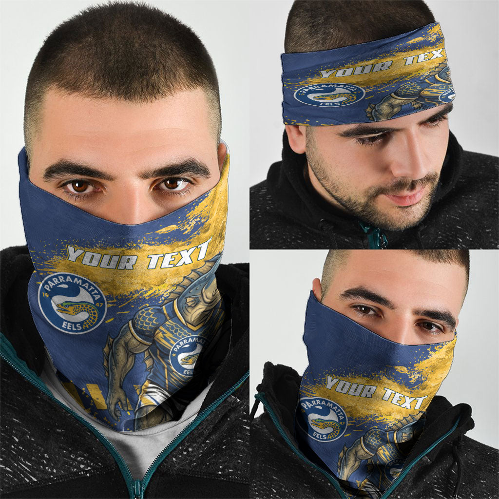Personalised Parramatta Eels Rugby Neck Gaiter Eel Mascot - Sporty Splash Art Style