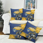 Personalised Parramatta Eels Rugby Pillow Cover Eel Mascot - Sporty Splash Art Style