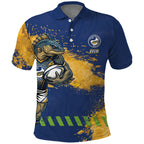 Personalised Parramatta Eels Rugby Polo Shirt Eel Mascot - Sporty Splash Art Style