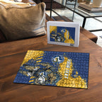 Personalised Parramatta Eels Rugby Puzzle Eel Mascot - Sporty Splash Art Style
