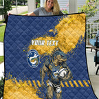 Personalised Parramatta Eels Rugby Quilt Eel Mascot - Sporty Splash Art Style