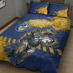 Personalised Parramatta Eels Rugby Quilt Bed Set Eel Mascot - Sporty Splash Art Style