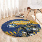 Personalised Parramatta Eels Rugby Round Carpet Eel Mascot - Sporty Splash Art Style