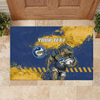Personalised Parramatta Eels Rugby Rubber Doormat Eel Mascot - Sporty Splash Art Style