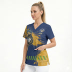 Personalised Parramatta Eels Rugby Scrub Top Eel Mascot - Sporty Splash Art Style