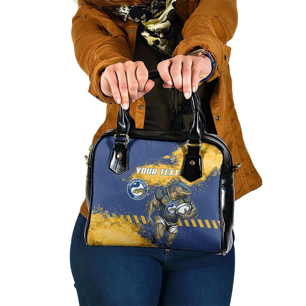 Personalised Parramatta Eels Rugby Shoulder Handbag Eel Mascot - Sporty Splash Art Style