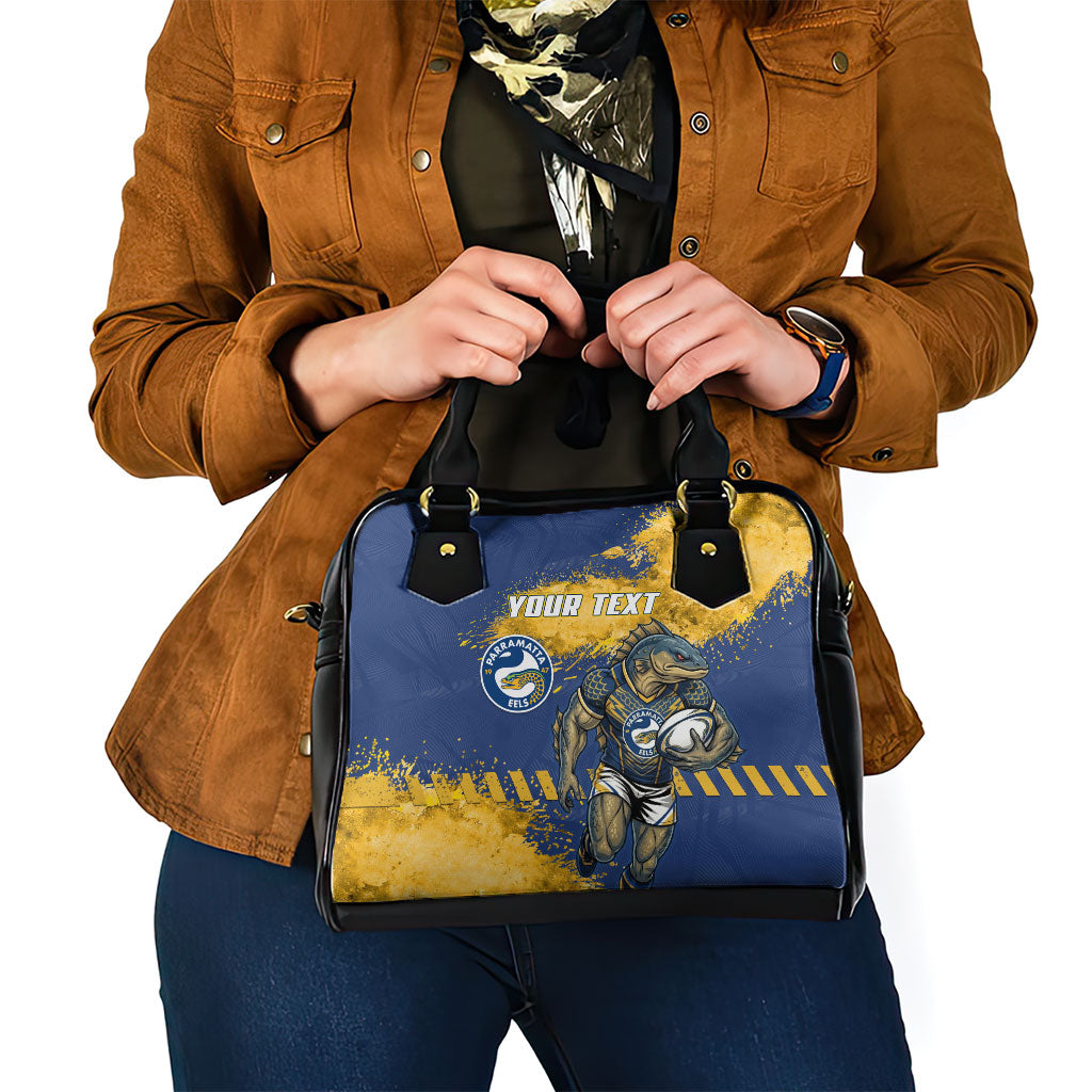Personalised Parramatta Eels Rugby Shoulder Handbag Eel Mascot - Sporty Splash Art Style