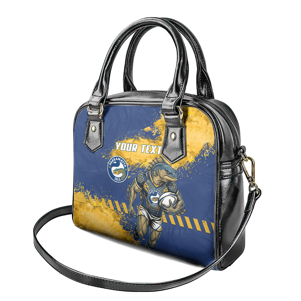 Personalised Parramatta Eels Rugby Shoulder Handbag Eel Mascot - Sporty Splash Art Style