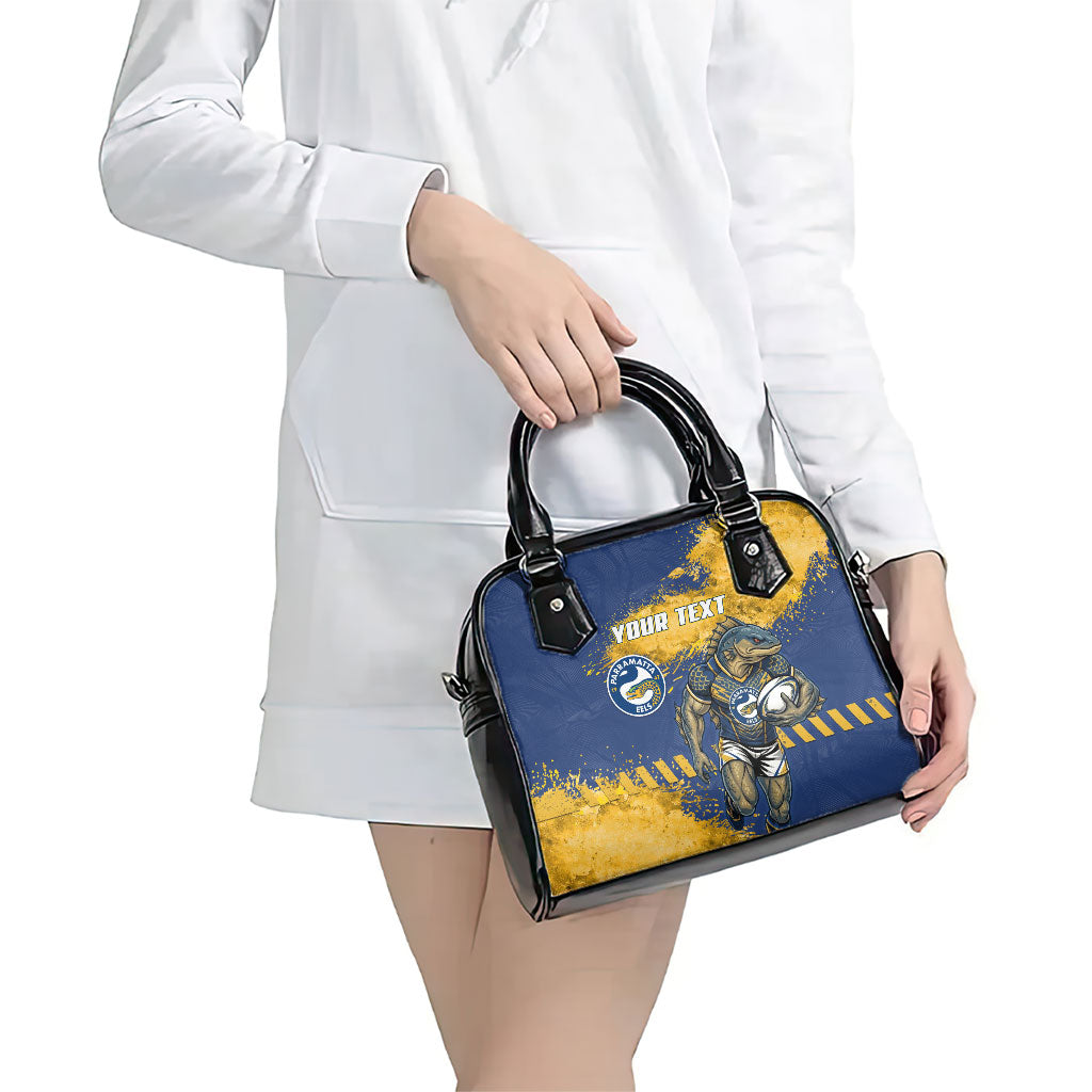 Personalised Parramatta Eels Rugby Shoulder Handbag Eel Mascot - Sporty Splash Art Style