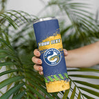 Personalised Parramatta Eels Rugby Skinny Tumbler Eel Mascot - Sporty Splash Art Style
