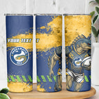 Personalised Parramatta Eels Rugby Skinny Tumbler Eel Mascot - Sporty Splash Art Style