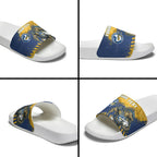 Personalised Parramatta Eels Rugby Slide Sandals Eel Mascot - Sporty Splash Art Style