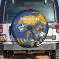 Personalised Parramatta Eels Rugby Spare Tire Cover Eel Mascot - Sporty Splash Art Style