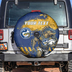 Personalised Parramatta Eels Rugby Spare Tire Cover Eel Mascot - Sporty Splash Art Style