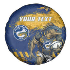 Personalised Parramatta Eels Rugby Spare Tire Cover Eel Mascot - Sporty Splash Art Style
