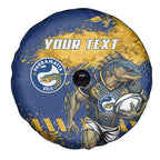 Personalised Parramatta Eels Rugby Spare Tire Cover Eel Mascot - Sporty Splash Art Style