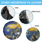 Personalised Parramatta Eels Rugby Spare Tire Cover Eel Mascot - Sporty Splash Art Style
