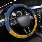 Parramatta Eels Rugby Steering Wheel Cover Eel Mascot - Sporty Splash Art Style