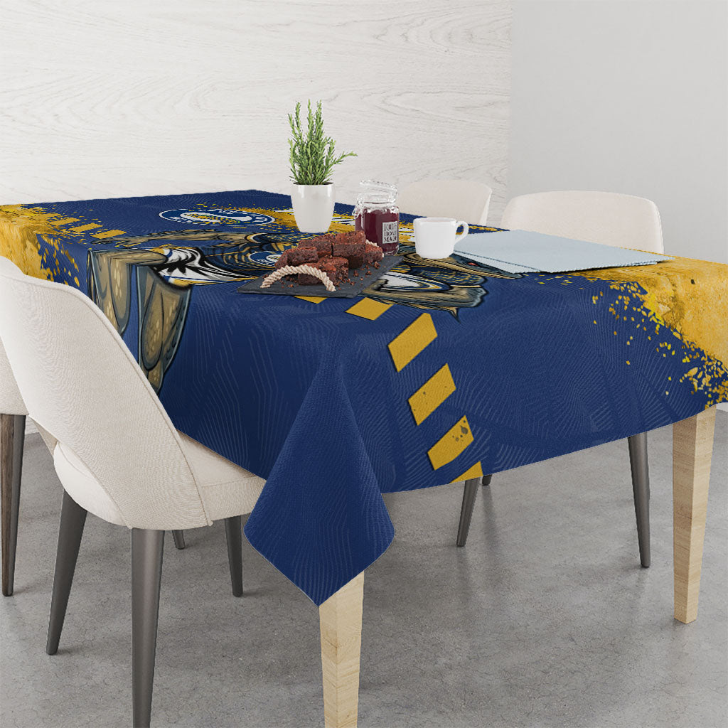 Personalised Parramatta Eels Rugby Tablecloth Eel Mascot - Sporty Splash Art Style