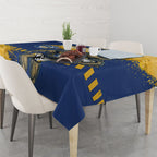Personalised Parramatta Eels Rugby Tablecloth Eel Mascot - Sporty Splash Art Style