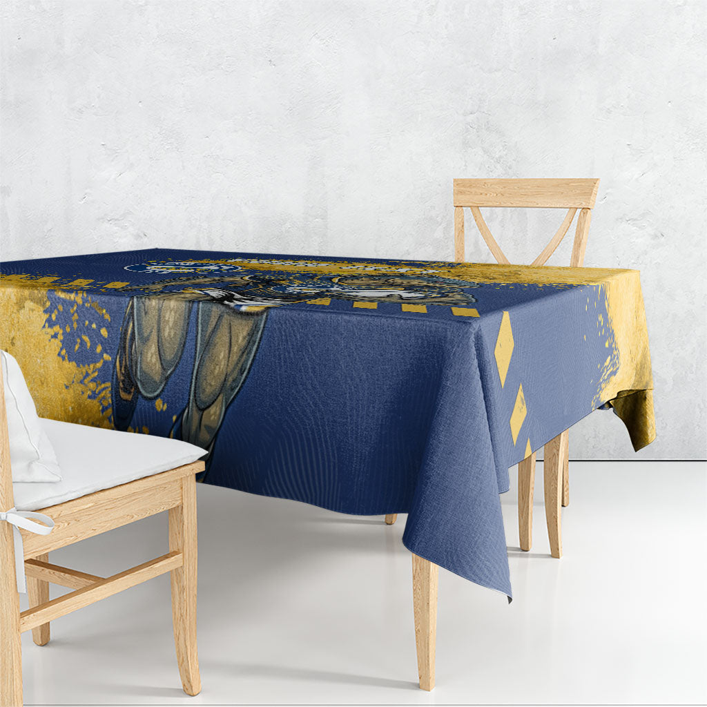 Personalised Parramatta Eels Rugby Tablecloth Eel Mascot - Sporty Splash Art Style