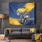 Personalised Parramatta Eels Rugby Tapestry Eel Mascot - Sporty Splash Art Style