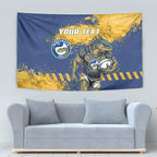 Personalised Parramatta Eels Rugby Tapestry Eel Mascot - Sporty Splash Art Style