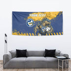 Personalised Parramatta Eels Rugby Tapestry Eel Mascot - Sporty Splash Art Style