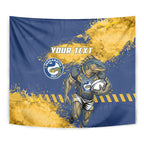 Personalised Parramatta Eels Rugby Tapestry Eel Mascot - Sporty Splash Art Style