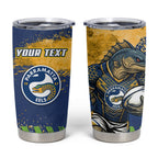 Personalised Parramatta Eels Rugby Tumbler Cup Eel Mascot - Sporty Splash Art Style