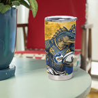Personalised Parramatta Eels Rugby Tumbler Cup Eel Mascot - Sporty Splash Art Style