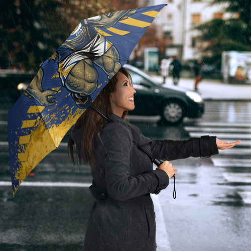 Personalised Parramatta Eels Rugby Umbrella Eel Mascot - Sporty Splash Art Style