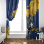 Personalised Parramatta Eels Rugby Window Curtain Eel Mascot - Sporty Splash Art Style
