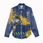 Personalised Parramatta Eels Rugby Women Casual Shirt Eel Mascot - Sporty Splash Art Style