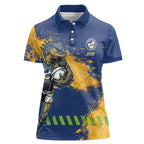 Personalised Parramatta Eels Rugby Women Polo Shirt Eel Mascot - Sporty Splash Art Style