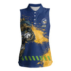 Personalised Parramatta Eels Rugby Women Sleeveless Polo Shirt Eel Mascot - Sporty Splash Art Style