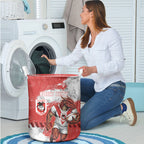 Personalised St. George Illawarra Dragons Rugby Laundry Basket Red Dragon Mascot - Sporty Splash Art Style
