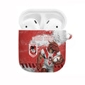 Personalised St. George Illawarra Dragons Rugby AirPods Case Red Dragon Mascot - Sporty Splash Art Style