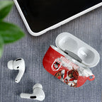 Personalised St. George Illawarra Dragons Rugby AirPods Case Red Dragon Mascot - Sporty Splash Art Style