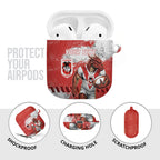 Personalised St. George Illawarra Dragons Rugby AirPods Case Red Dragon Mascot - Sporty Splash Art Style