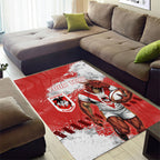 Personalised St. George Illawarra Dragons Rugby Area Rug Red Dragon Mascot - Sporty Splash Art Style