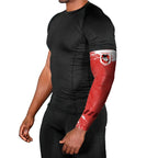 Personalised St. George Illawarra Dragons Rugby Arm Sleeves Red Dragon Mascot - Sporty Splash Art Style