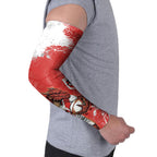 Personalised St. George Illawarra Dragons Rugby Arm Sleeves Red Dragon Mascot - Sporty Splash Art Style