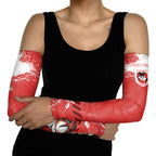Personalised St. George Illawarra Dragons Rugby Arm Sleeves Red Dragon Mascot - Sporty Splash Art Style