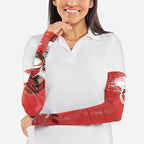 Personalised St. George Illawarra Dragons Rugby Arm Sleeves Red Dragon Mascot - Sporty Splash Art Style