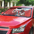 Personalised St. George Illawarra Dragons Rugby Auto Sun Shade Red Dragon Mascot - Sporty Splash Art Style