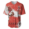 Personalised St. George Illawarra Dragons Rugby Baseball Jersey Red Dragon Mascot - Sporty Splash Art Style