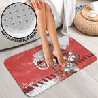 Personalised St. George Illawarra Dragons Rugby Bathroom Set Red Dragon Mascot - Sporty Splash Art Style
